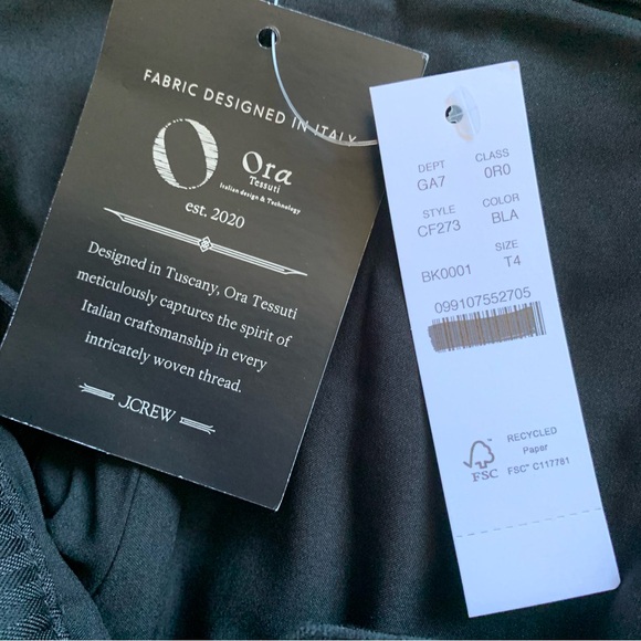 J Crew Tall Black Velvet Kate Slim-Fit Pant Size 4 Tall - Picture 11 of 17